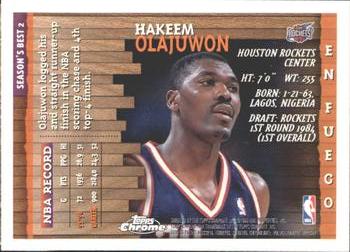 1996-97 Topps Chrome - Season's Best #2 Hakeem Olajuwon Back