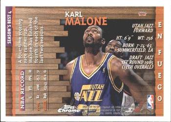 1996-97 Topps Chrome - Season's Best #4 Karl Malone Back