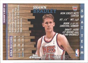 1996-97 Topps Chrome - Season's Best #22 Shawn Bradley Back