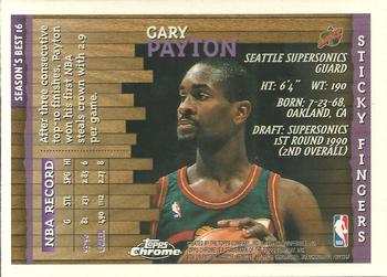 1996-97 Topps Chrome - Season's Best #16 Gary Payton Back