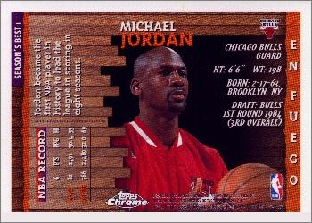 1996-97 Topps Chrome - Season's Best #1 Michael Jordan Back