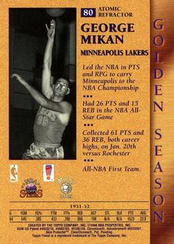 1996-97 Topps Stars - Finest Atomic Refractors #80 George Mikan Back