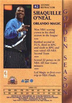 1996-97 Topps Stars - Finest Atomic Refractors #82 Shaquille O'Neal Back