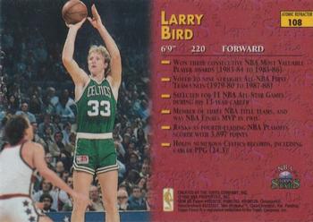 1996-97 Topps Stars - Finest Atomic Refractors #108 Larry Bird Back
