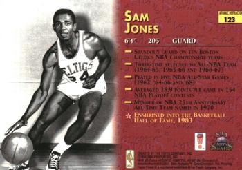 1996-97 Topps Stars - Finest Atomic Refractors #123 Sam Jones Back