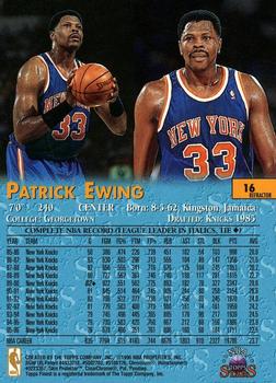 1996-97 Topps Stars - Finest Refractors #16 Patrick Ewing Back