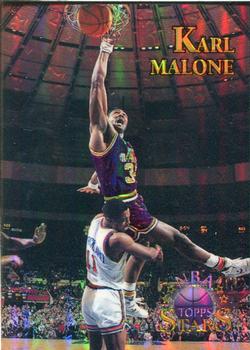 1996-97 Topps Stars - Finest Refractors #26 Karl Malone Front