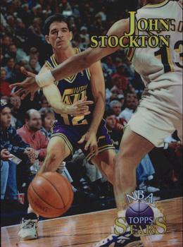 1996-97 Topps Stars - Finest Refractors #43 John Stockton Front
