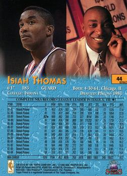 1996-97 Topps Stars - Finest Refractors #44 Isiah Thomas Back