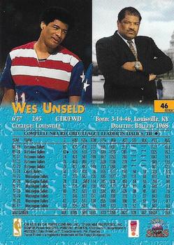 1996-97 Topps Stars - Finest Refractors #46 Wes Unseld Back