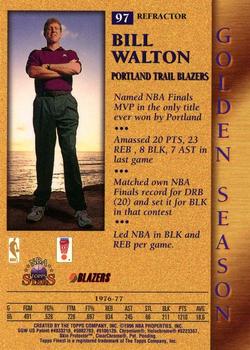 1996-97 Topps Stars - Finest Refractors #97 Bill Walton Back