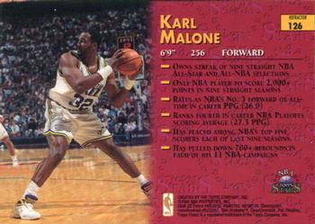 1996-97 Topps Stars - Finest Refractors #126 Karl Malone Back