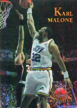 1996-97 Topps Stars - Finest Refractors #126 Karl Malone Front