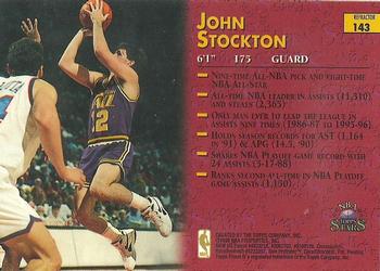 1996-97 Topps Stars - Finest Refractors #143 John Stockton Back