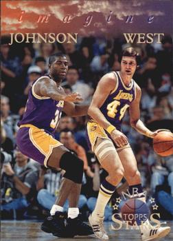 1996-97 Topps Stars - Imagine #I-8 Magic Johnson / Jerry West Front