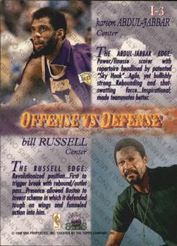 1996-97 Topps Stars - Imagine Members Only #I-3 Kareem Abdul-Jabbar / Bill Russell Back