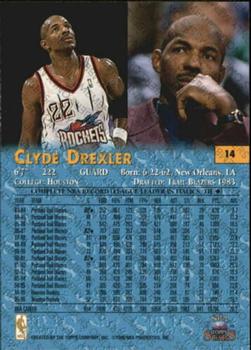 1996-97 Topps Stars - Members Only #14 Clyde Drexler Back