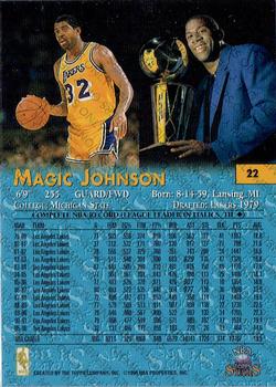 1996-97 Topps Stars - Members Only #22 Magic Johnson Back