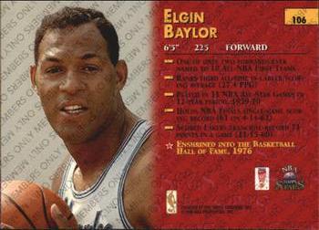 1996-97 Topps Stars - Members Only #106 Elgin Baylor Back