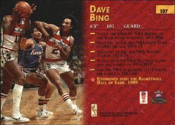 1996-97 Topps Stars - Members Only #107 Dave Bing Back