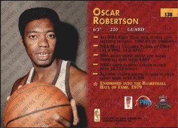 1996-97 Topps Stars - Members Only #138 Oscar Robertson Back