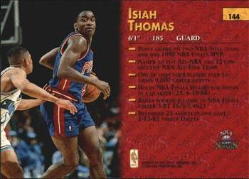 1996-97 Topps Stars - Members Only #144 Isiah Thomas Back