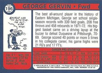 1996-97 Topps Stars - Reprints #18 George Gervin Back