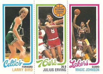 1996-97 Topps Stars - Reprints #22 Larry Bird / Julius Erving / Magic Johnson Front