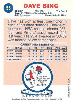 1996-97 Topps Stars - Reprints #7 Dave Bing Back