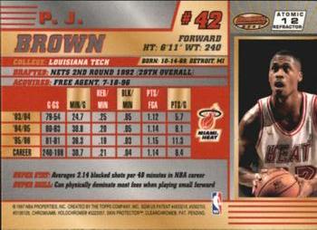 1996-97 Bowman's Best - Atomic Refractors #12 P.J. Brown Back