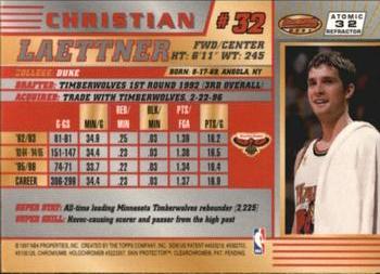 1996-97 Bowman's Best - Atomic Refractors #32 Christian Laettner Back
