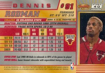 1996-97 Bowman's Best - Atomic Refractors #40 Dennis Rodman Back