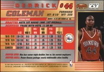 1996-97 Bowman's Best - Atomic Refractors #47 Derrick Coleman Back