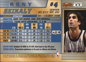 1996-97 Bowman's Best - Atomic Refractors #53 Rony Seikaly Back