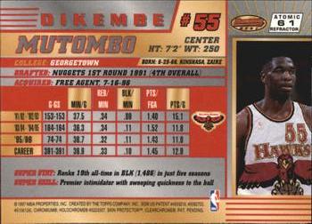 1996-97 Bowman's Best - Atomic Refractors #61 Dikembe Mutombo Back