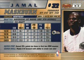 1996-97 Bowman's Best - Atomic Refractors #63 Jamal Mashburn Back