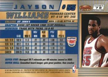 1996-97 Bowman's Best - Atomic Refractors #72 Jayson Williams Back