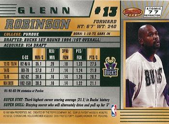 1996-97 Bowman's Best - Atomic Refractors #77 Glenn Robinson Back