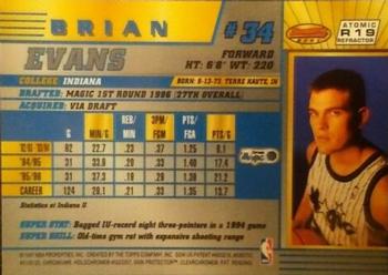 1996-97 Bowman's Best - Atomic Refractors #R19 Brian Evans Back