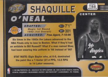 1996-97 Bowman's Best - Atomic Refractors #TB8 Shaquille O'Neal Back