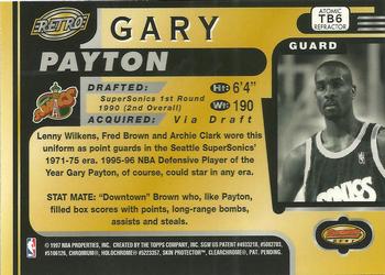 1996-97 Bowman's Best - Atomic Refractors #TB6 Gary Payton Back