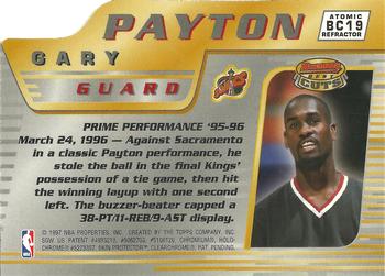 1996-97 Bowman's Best - Cuts Atomic Refractors #BC19 Gary Payton Back
