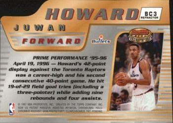 1996-97 Bowman's Best - Cuts Refractors #BC3 Juwan Howard Back