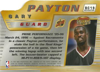 1996-97 Bowman's Best - Cuts Refractors #BC19 Gary Payton Back