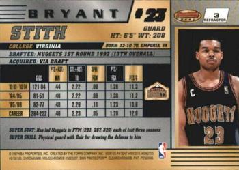 1996-97 Bowman's Best - Refractors #3 Bryant Stith Back