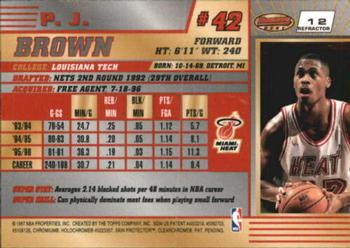 1996-97 Bowman's Best - Refractors #12 P.J. Brown Back