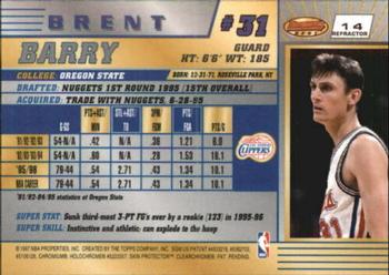 1996-97 Bowman's Best - Refractors #14 Brent Barry Back