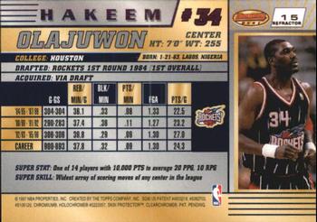 1996-97 Bowman's Best - Refractors #15 Hakeem Olajuwon Back