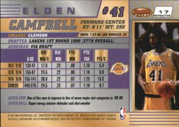 1996-97 Bowman's Best - Refractors #17 Elden Campbell Back