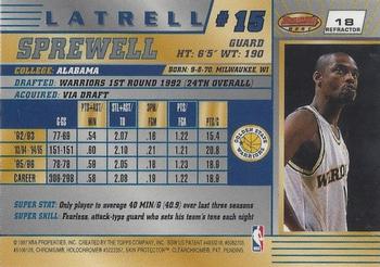 1996-97 Bowman's Best - Refractors #18 Latrell Sprewell Back